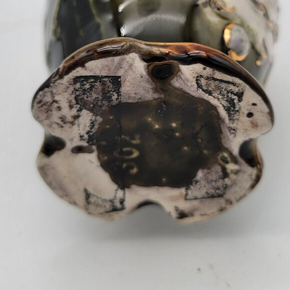 Antique Majolica Pottery Vase with Handles - Picture 5 of 6